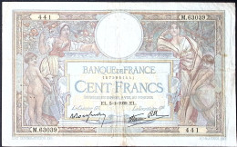 FRANCE * 100 Francs LOM * Date 05/01/1939 * Etat/Grade TTB/VF * Fay 25.38 * Papier Chiffon - 100 F 1908-1939 ''Luc Olivier Merson''