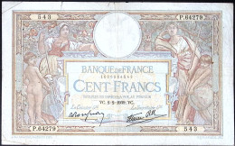 FRANCE * 100 Francs LOM * Date 02/02/1939 * Etat/Grade TTB/VF * Fay 25.39 * Papier Ramie - 100 F 1908-1939 ''Luc Olivier Merson''