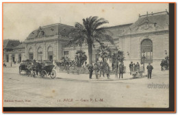 06 - NICE - La Gare  P.L.M.  ***TRES ANIMEE*** - Transport Ferroviaire - Gare