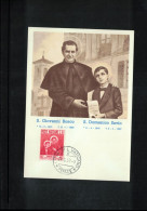Vatican 1957 Domenico Savio + Giovanni Bosco Carte Maximum - Cartes-Maximum (CM)