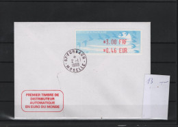 Frankreich Michel Cat.No. ATM Cover 13 FDC - 1990 Type « Oiseaux De Jubert »