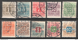 Danimarca 1907 Giornali Unif.1/10 O/Used VF/F - Used Stamps