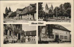 42417962 Aken Elbe Kirchstrasse Rathaus Friedensplatz Postamt Aken Elbe - Aken