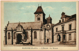 95 - MARINES - L'Eglise - La Mairie - Marines