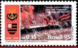 Ref. BR-2557 BRAZIL 1995 - FLAMENGO REGATTA CLUB,FAMOUS CLUBS, SPORT, MI# 2669, MNH, FOOTBALL SOCCER 1V Sc# 2557 - Famous Clubs