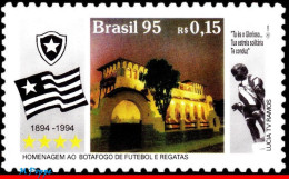 Ref. BR-2568 BRAZIL 1995 - BOTAFOGO, FAMOUS CLUB,SPORT, MI# 2685, MNH, FOOTBALL SOCCER 1V Sc# 2568 - Clubs Mythiques