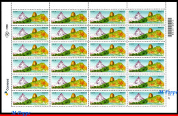 Ref. BR-V2019-29-F BRAZIL 2019 - WITH SWITZERLAND, PAO DEA��CAR & MATTERHORN, MOUNTAINS,SHEET MNH, RELATIONSHIP 24V - Blokken & Velletjes