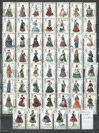 R194A-TODAS LAS SERIES COMPLETAS TRAJES REGIONALES ESPAÑA, COSTUMBRES, USADOS. - Sammlungen