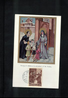 Vatican 1960 Saints With Children - Painting By Louis Blondel Carte Maximum - Cartoline Maximum