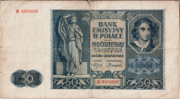 POLOGNE - 50 Złotych 1941 - Polonia
