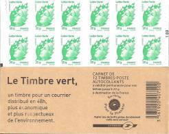 CARNET 604-C 1a Marianne De Beaujard "LE TIMBRE VERT" Avec Carré Noir à Gauche Sur N° 100. Bas Prix,        A SAISIR - Modern : 1959-…