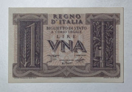 Regno D'Italia - 1 Lira Impero 1939 FDS / UNC - Regno D'Italia – 1 Lira