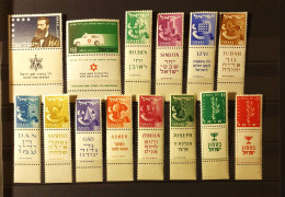 12 - 23 / Israël - Lot De Timbres Avec Tabs - Tous ** (Sauf Asher *) - Neufs (avec Tabs)