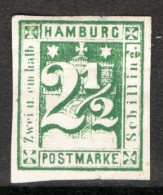Germania Amburgo 1864 Unif.10 (*)/MNG VF/F - Hambourg