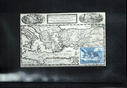 Vatican 1961 Map With Saint Paul's Travelling Carte Maximum - Cartoline Maximum