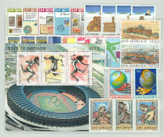 San Marino 1988 Annata Completa/Complete Year MNH/** - Années Complètes