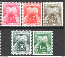 Francia 1960 Segnatasse Unif.S90/94 **/MNH VF/F - 1960-.... Nuevos