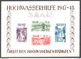 Sarre 1948 Unif.BF1 **/MNH VF - Blocchi & Foglietti