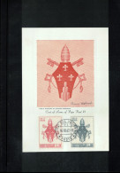 Vatican 1963 Coat Of Ams Of Pope Paul VI Carte Maximum - Maximumkaarten