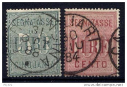 Italia Regno Segnatasse 1884 Sass.Segn.15/16 Usati/Used VF/F - Segnatasse