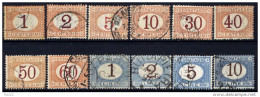 Italia Regno Segnatasse 1870 Sass.Segn.3/14 Usati/Used VF/F - Impuestos
