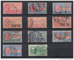 Italia Regno 1903/26 Espressi 11 Valori Usati/Used VF/F - Eilsendung (Eilpost)