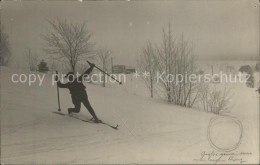 42403814 Geising Erzgebirge Im Winter Skifahrer Geising Erzgebirge - Geising