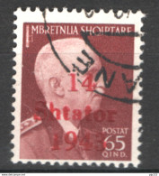 Albania1943 Sass.10 O/Used VF/F - Occup. Tedesca: Albania