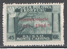 Corpo Polacco 1946 Gov.di Londra Sass.4 **/MNH VF/F - 1946-47 Période Corpo Polacco