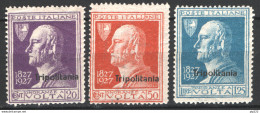 Tripolitania 1927 Sass.43/45 **/MNH VF/f - Tripolitania