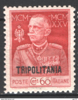 Tripolitania 1925 Sass.23 **/MNH VF/F - Tripolitaine
