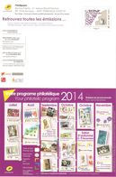 Montimbramoi La Poste Ma Collection De Timbres 2014  Sur Calendrier Programme Philatélique 2éme- Semestre Format A5 - Altri & Non Classificati