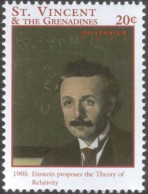 Albert Einstein, Einstein's Theory Of Relativity, Mathematics Formula, Physics, Judaica, Nobel Prize, MNH St Vincent - Physique