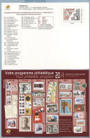 2014  CALENDRIER DES EMISSIONS 1er JOUR DU 1er SEMESTRE - Prêts-à-poster:Stamped On Demand & Semi-official Overprinting (1995-...)