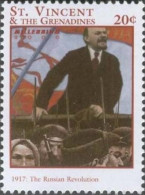 Lenin, Russian Revolution, Russian Leader, Marxist, Flag History MNH St Vincent - Lénine