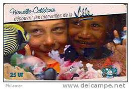 Nouvelle Caledonie Telecarte 1000 F NC 119 Noumea Enfant Aquarium Poisson Cote 20 Euro  Ut TBE - Nieuw-Caledonië