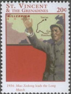 Mao Zedong / Mao Tse-tung, Chinese Revolutionary Communist Leader, Map, History MNH St Vincent - Mao Tse-Tung