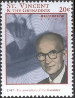 William Bradford Shockley, First Transistor In 1947, Physicist, Nobel Prize In Physics, Mathematics, Millennium, MNH St - Physique