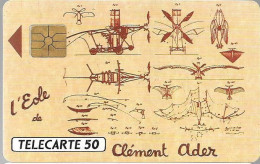 CARTE-PRIVEE-50U-GemA-D495-EOLE 2-C.ADER-Signé N°888-R° Glacé-1000-Ex-Neuve-TBE/LUXE - Privées