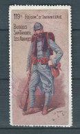 Vignette DELANDRE - France - 119 éme Régiment Infanterie - 1914 -18 WWI WW1 Poster Stamp - Erinnophilie