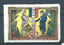 Vignette DELANDRE - France - 54 éme Régiment Infanterie - 1914 -18 WWI WW1 Poster Stamp - Erinnophilie