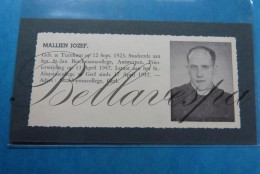 MALLIEN Jozef Turnhout 1923 Leraar St Aloysiuscollege Geel. - Zonder Classificatie