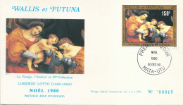 Enveloppe FDC 1er Jour Wallis Et Futuna Poste Aérienne N°107 Noël - 20/12/1980 - FDC