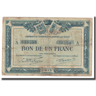 France, Quimper Et Brest, 1 Franc, 1920, TB, Pirot:104-17 - Chambre De Commerce