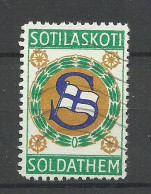 FINLAND Soldatenheim Flag Vignette Seal Stamp Siegelmarke O - Erinnophilie