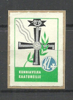 FINLAND FINNLAND Krigsgraben WWII Spendemarke Propaganda Vignette, On Piece - Erinnophilie