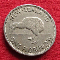 New Zealand 1 One Florin 1951 KM# 18 *VT Nova Zelandia Nuova Zelanda Nouvelle Zelande - Nouvelle-Zélande