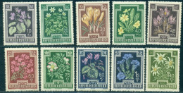 1948 Tuberculosis,Medicinal Plant,violet,crocus,gentian,Edelweiss,Austria,868,MNH - Plantas Medicinales