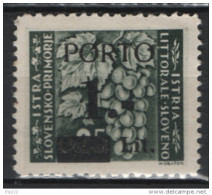 Istria 1945 Segnatasse Sass.S.1 **/MNH VF/F - Occup. Iugoslava: Litorale Sloveno