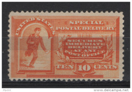 Stati Unitii 1893 Espressi Unif.E3 **/MNH VF/F - Signed Raybaudi - Special Delivery, Registration & Certified